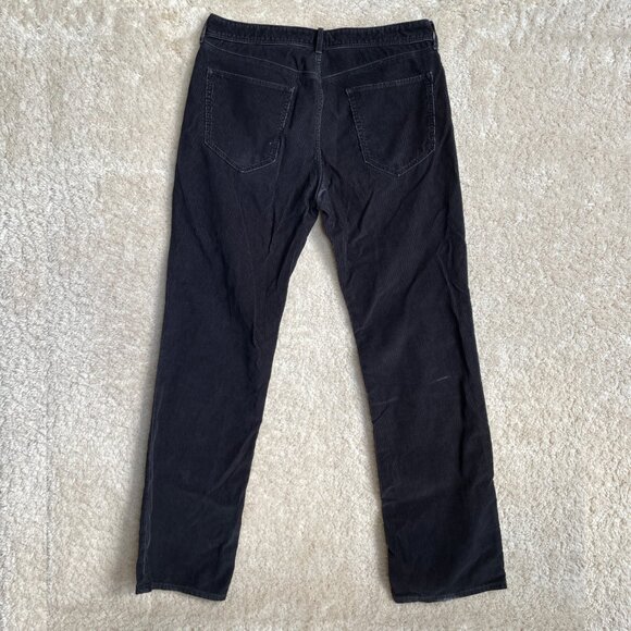 Banana Republic Mens 32x32 Corduroy Pants Black Pima Cotton Straight Leg - Picture 11 of 11